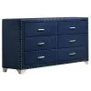 CoasterEveryday 223371KW-S5 Melody - 5 Piece California King Bedroom Set - Pacific Blue
