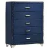 CoasterEveryday 223371KW-S5 Melody - 5 Piece California King Bedroom Set - Pacific Blue