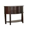 CoasterEssence 950156 Diane - 2-Drawer Demilune Entryway Console Table - Cappuccino