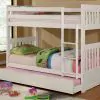 Furniture of America CM-BK607T-WH-BED Canberra - Twin Over Twin Bunk Bed - White