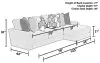 Jackson Furniture Industries 4045/63/76-28 Arlo - 2 Piece Oversized Sofa Chaise (RSF Chaise) - Oyster