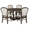 Coaster Fine Furniture 109400-S5 Landon - 5 Piece Round Dining Table Set - Rich Brown
