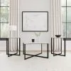Coaster Fine Furniture 707698-S3 Tobin - 3 Piece Marble Top Coffee And End Table Set - White