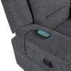 New Classic U2540-15-GRY Redondo - Glider Recliner With Heat And Massage - Dark Gray