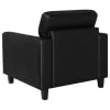 Coaster Fine Furniture 504666 Scotland - Faux Leather Upholstered Track Arm Chair - Black