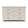 Riverside Furniture 79460 Glenndale - Six Drawer Dresser - Aged White / Wheat