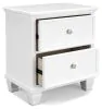 Ashley Furniture B680-92 Fortman - Two Drawer Night Stand - White