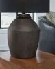 Ashley Furniture L100804 Naareman - Terracotta Table Lamp - Metallic Black