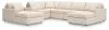 Ashley Furniture 92103S54 Ashley Furniture 92103S54 Modmax - 7-Piece Sectional With Laf And Raf Corner Chaises And With Storage Console - Oyster