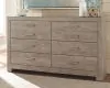 Ashley Furniture B070/31/36/46/71/96 Culverbach - 5 Pc. - Dresser, Mirror, Chest, Queen Panel Bed - Gray