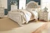 Ashley Furniture B743/31/36/46/57/54/96 Realyn - 6 Pc. - Dresser, Mirror, Chest, Queen Upholstered Panel Bed - Two-tone