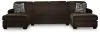 Ashley Furniture PC35603S3 Ashley Furniture PC35603S3 Kimlee - 3-Piece Sectional With Double Chaise - Chocolate