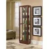 Pulaski Furniture 21000 PFC Curios - Tall Traditional 5 Shelf Curio Cabinet - Cherry Brown