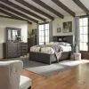 Liberty Furniture 759-BR-KBBDMC Liberty Furniture 759-BR-KBBDMC Thornwood Hills - 4 Piece Bedroom Set (King Bookcase Bed, Dresser & Mirror, Chest) - Rock Beaten Brown