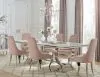 CoasterElevations 108811-S7P Antoine - 7 Piece Rectangular Glass Top Dining Table Set - Pink