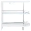 CoasterEssence 101064 Adolfo - Rectangular 2-Tier Home Bar Table - White High Gloss