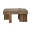 CoasterEssence 724138 Samira - Square Solid Wood Coffee Table - Natural Sheesham