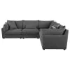 Coaster Fine Furniture 551681-SETA Sasha - 5 Piece Upholstered Modular Sectional - Barely Black