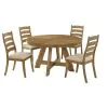 Coaster Fine Furniture 109150-S5 Danvers - 5 Piece Dining Table Set - Brown Oak And Beige
