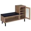 Coaster Fine Furniture 910311 Teller - 1-Door Entryway Shoe Storage Bench - Natural Oak