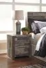 Benchcraft® B200-92 Derekson - Two Drawer Night Stand - Multi Gray