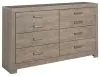 Ashley Furniture B070-31 Culverbach - Six Drawer Dresser - Gray