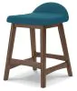 Ashley Furniture D615-324 Lyncott - Upholstered Barstool (Set of 2) - Blue / Brown