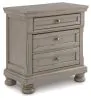 Ashley Furniture B733/31/36/56/78/94/92(2) Ashley Furniture B733/31/36/56/78/94/92(2) Lettner - California King Sleigh Bed - 7 Pc. - Dresser, Mirror, Cal King Bed, 2 Nightstands - Light Gray