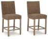 Ashley Furniture P749-130 Walton Bridge - Barstool (Set of 2) - Driftwood