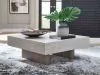 Ashley Furniture T622-8 Ashley Furniture T622-8 Jorlaina - Square Cocktail Table With Faux Cement Top - Light Grayish Brown