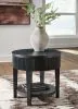 Ashley Furniture T551-6 Marstream - Round End Table - Black
