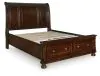 Ashley Furniture B697B43 Ashley Furniture B697B43 Porter - Queen Sleigh Storage Bed - Rustic Brown