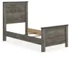 Ashley Furniture B4480/21/26/53/52/83 Ashley Furniture B4480/21/26/53/52/83 Frandern - 5 Pc. - Dresser, Mirror, Twin Panel Bed - Black / Gray