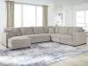Benchcraft® 68605S97 Benchcraft® 68605S97 ModMax Luxe - 5-Piece Sectional With LAF Corner Chaise And Pop Up Sleeper - Flint