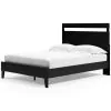 Ashley Furniture EB3392B2 Finch - Queen Panel Platform Bed - Black / Brown