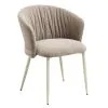 ACME DN07076 Ogin - Arm Chair (Set of 2) - Dark Beige & Natual