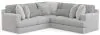 Jackson Furniture Industries 3303/72/46-18 Jackson Furniture Industries 3303/72/46-18 Logan - 2 Piece Upholstered Sectional With Comfort Coil Seating And 8 Accent Pillows Included - Moonstruck