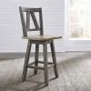 Liberty Furniture 62-B250324 Lindsey Farm - Counter Height Swivel Chair - Gray & Sandstone