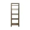 Liberty Furniture 615-HO201 Americana Farmhouse - Wood Leaning Pier Bookcase - Dusty Taupe