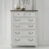 Liberty Furniture 237-BR41 River Place - 6 Drawer Chest - Riverstone White & Tobacco