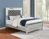 CoasterEssence 223211KE Gunnison - Wood Eastern King LED Panel Bed - Silver Metallic