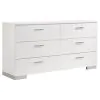 CoasterEssence 300345KE-S5L Jeremaine - 5 Piece Eastern King Bedroom Set - White