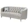 CoasterElevations 508461 Avonlea - Upholstered Sloped Arm Sofa Velvet - Pearl Silver