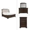 New Classic 00-493B-24C New Classic 00-493B-24C Lyndhurst - 6/0 Western King 4 Piece Bedroom Set (Bed, Dresser, Mirror, Chest) - Walnut