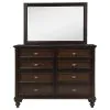 Coaster Fine Furniture 223633M Andover - 8-Drawer Dresser And Mirror - Dark Oak