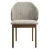 ACME DN07061 Oleia - Side Chair (Set of 2) - Chenille & Walnut