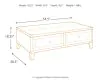 Ashley Furniture T901-9 Todoe - Lift Top Cocktail Table - Dark Gray