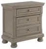 Ashley Furniture B733-92 Lettner - Two Drawer Night Stand - Light Gray