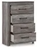 Ashley Furniture B1290-44 Bronyan - Four Drawer Chest - Dark Gray
