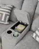 Ashley Furniture 9050318 Biscoe - Power Reclining Loveseat With Console /Adj Headrest - Pewter